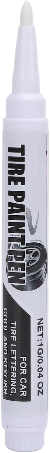 Brrnoo Tire Paint Marker White Long Lasting Tire Lettering Precise Outline for Car Tires