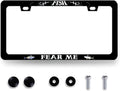 Fish License Plate Frame Fish Fear Me License Plate Holder by RNKATIH