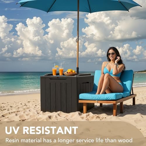 devoko 30 gallon resin deck box waterproof outdoor, package contents