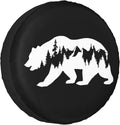 Spare Tire Cover for RV Camper Trailer Bear Forest Silhouette, Weatherproof Universal Spare Tire Cover for RV Travel Trailer Camper Truck 15inch