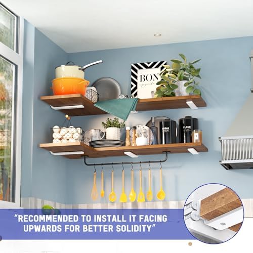 goovilla shelf bracket, floating shelf brackets 10 inch shown in use