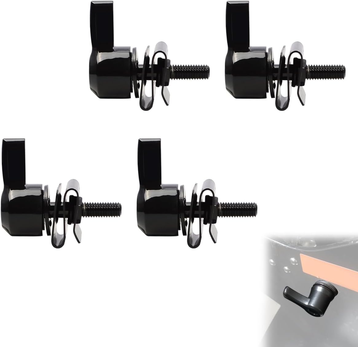Saddlebag Mount Kit, Set of Hard saddlebag Lever Lock mounting for Harley 1993-later All Touring Models FLT FLHT FLHTCU FLHRC Road King Street Glide Electra Glide,Black
