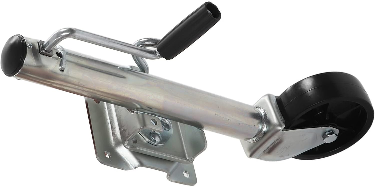 Tbest Duty Fold Up Trailer 1200lbs Trailer Tongue with 6in Wheel for RV JackFold Up is Galvanized Made of Rubber and Rustproof Height Lower Manufacturing Approx. Using.