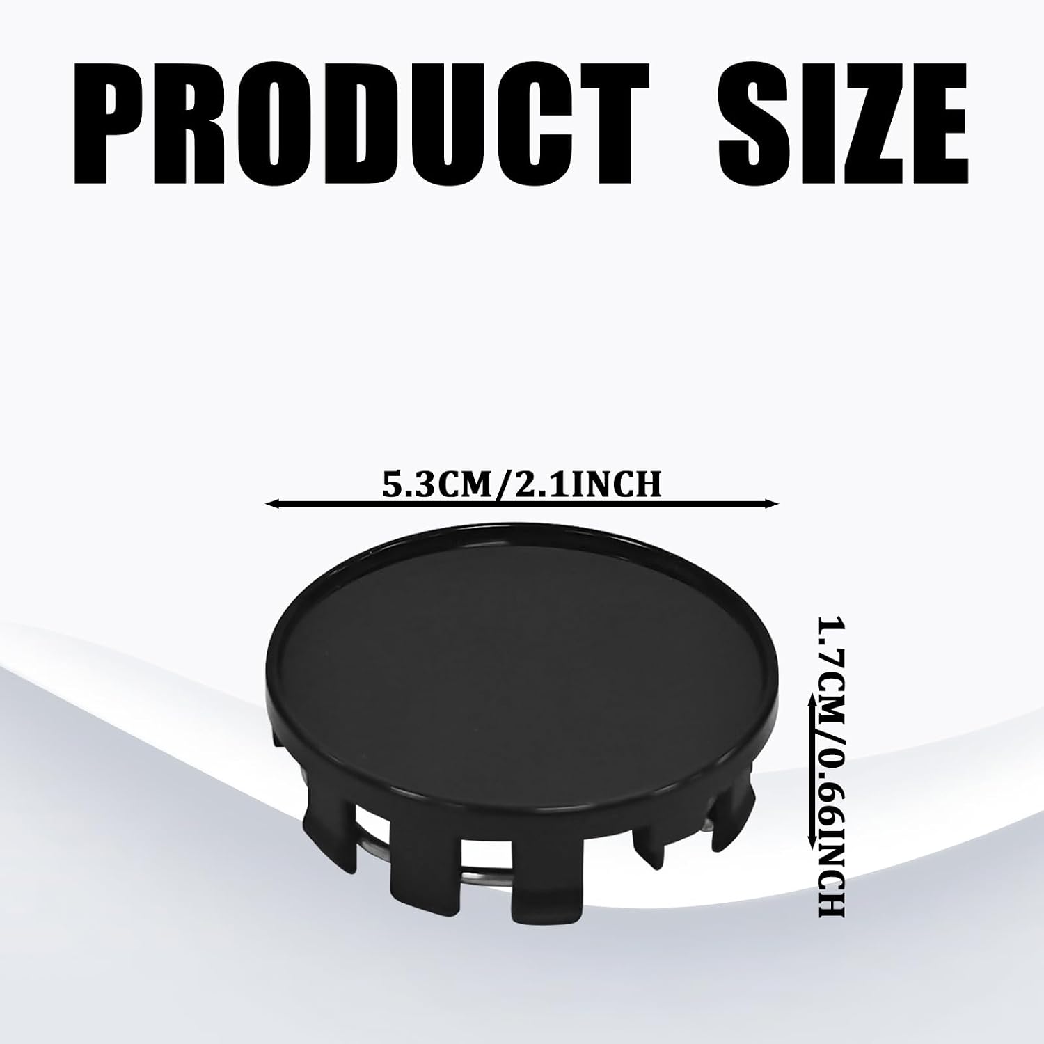 4PCS 54mm Wheel Center Caps, Universal Hubcaps Snap-in Rim Hub Cap Covers, Anti-Scratch Dustproof Wheel Hub Caps for Cars, SUVs, Trucks, Sedans, Replacement Car Wheels Cap Accessories (Black)