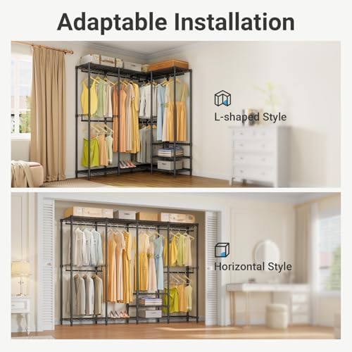 vipek v40 heavy duty clothes rack, modular closet, close-up detail