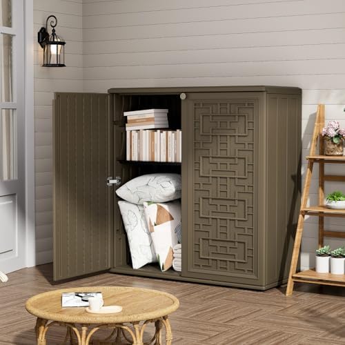 zzm hdpe outdoor storage shed, outdoor plastic storage shown in use
