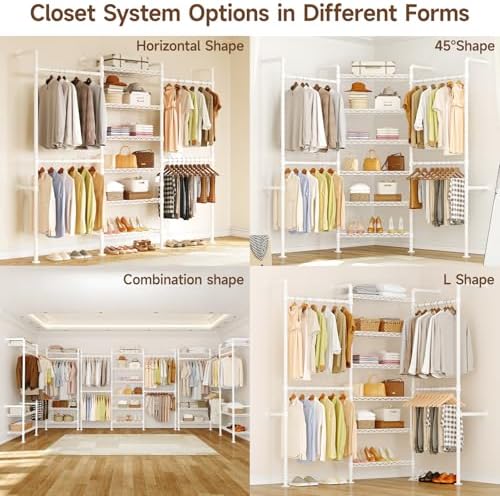 onbrill h3 expandable wall mounted closet system, heavy, package contents