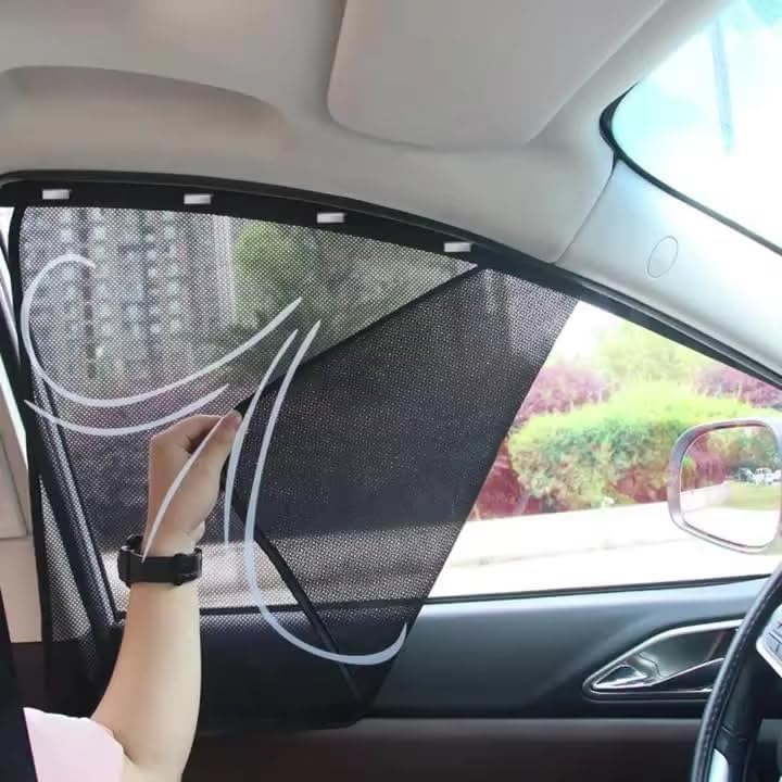 4 Pcs Car Side Window Sun Shade for Acura RDX 2019-2024 2025, Magnetic Window Cover Sun Blocker Heat Shield Auto Privacy Shade Mesh Curtain Protector