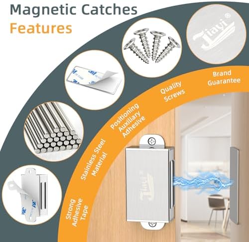 jiayi 12 pack self adhesive magnetic door catch shown in use