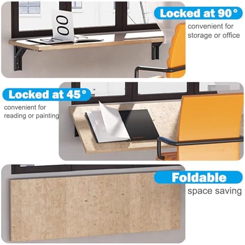 redcall 24inch floating shelf bracket,garage heavy duty folding, side view