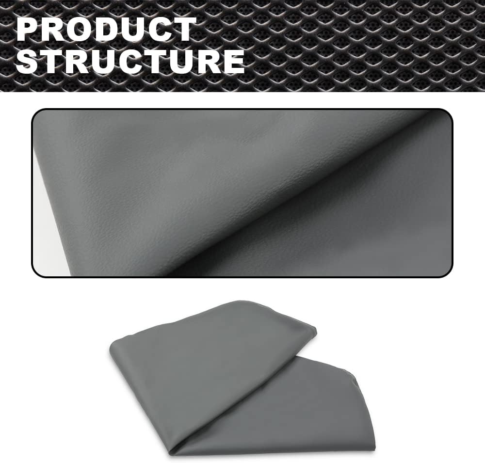 CNNELL Vinyl Seat Cover Bottom Compatible with Kawasaki Mule 400 600 610 UTV 4x4 Gray