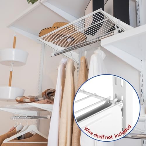 croblissful 47.5 inch twin rail upright wall shelving, package contents