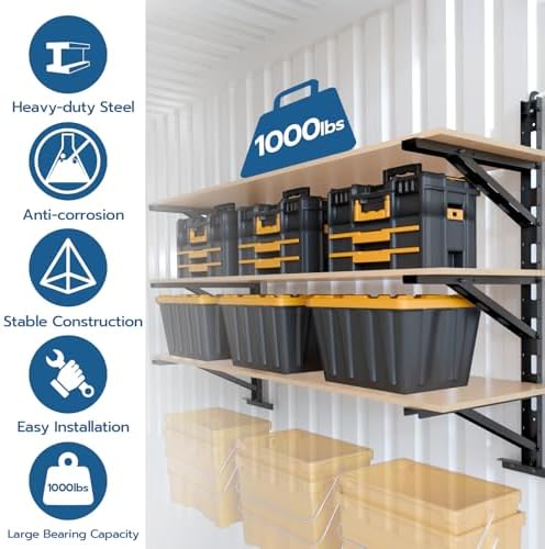 shipping container shelving bracket, 22"(d) x 46.5"(h), package contents