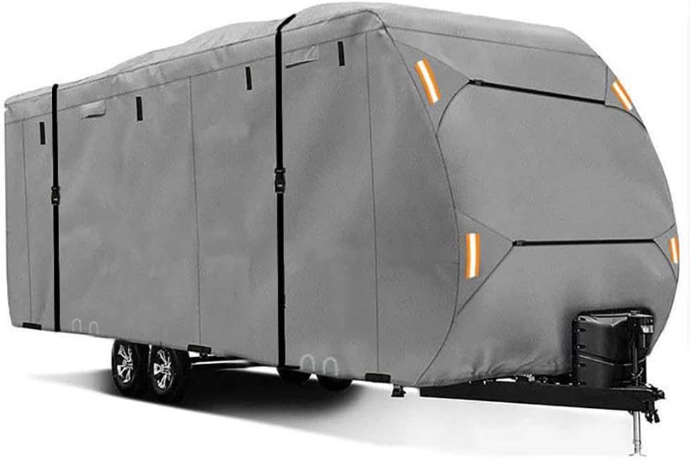 RV Cover for Forest River Rockwood Geo Pro 20fbs 2022-2026, Heavy Duty Water Resistant Travel Trailer Motorhome Cover with Windproof Straps All-Weather Camper Cover