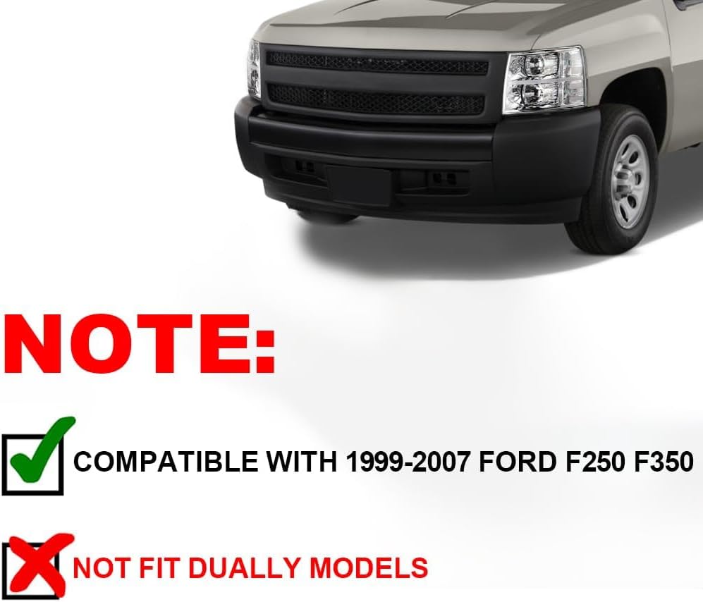 PIT66 Fender Flares Compatible with 1999-2007 Ford F250 F350 Super Duty Styleside, Factory Style Textured Black Wheel Well Protection, Covers Rust Around Fender Wells, 4PC Set