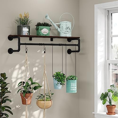 industrial pipe clothes rack with top shelf and, package contents