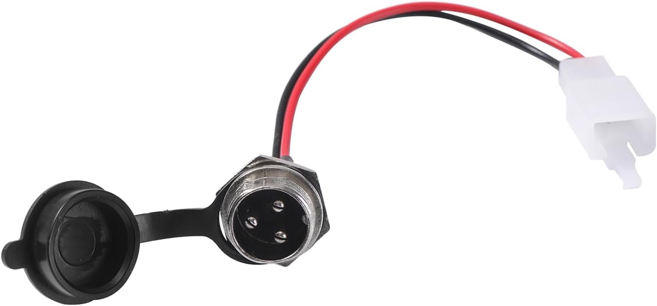 KAMIER 3 Pin Charger Port for Razor MX350 MX400 SX350 ZR350 Dirt Bike 4 Wheeler ATV Dirt Quad 500 Pocket Mod E325 E300 E300S E200 RX200 E200S E175 E100 Kids Electric Scooter Pocket Rocket Bike Parts