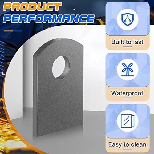 dunzy 100 pcs steel weld on tabs, universal, side view