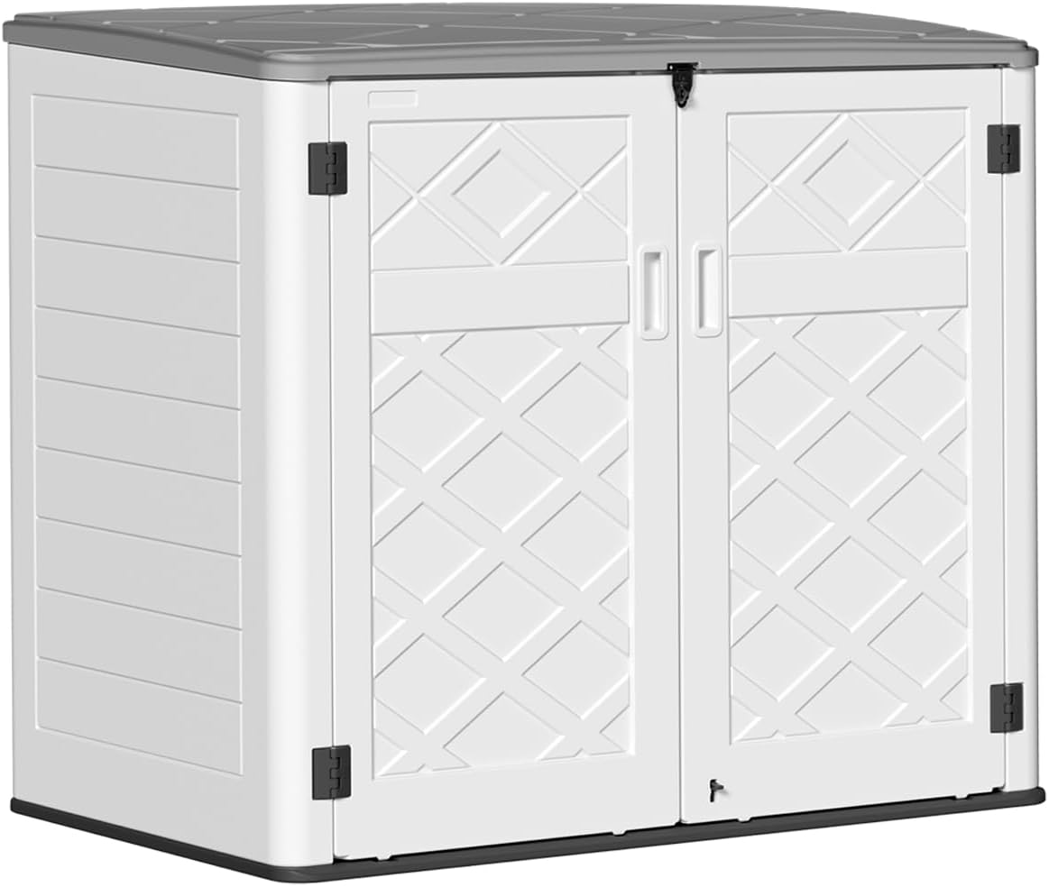 kinying horizontal outdoor storage shed,47 cu.ft resin outdoor, main product view