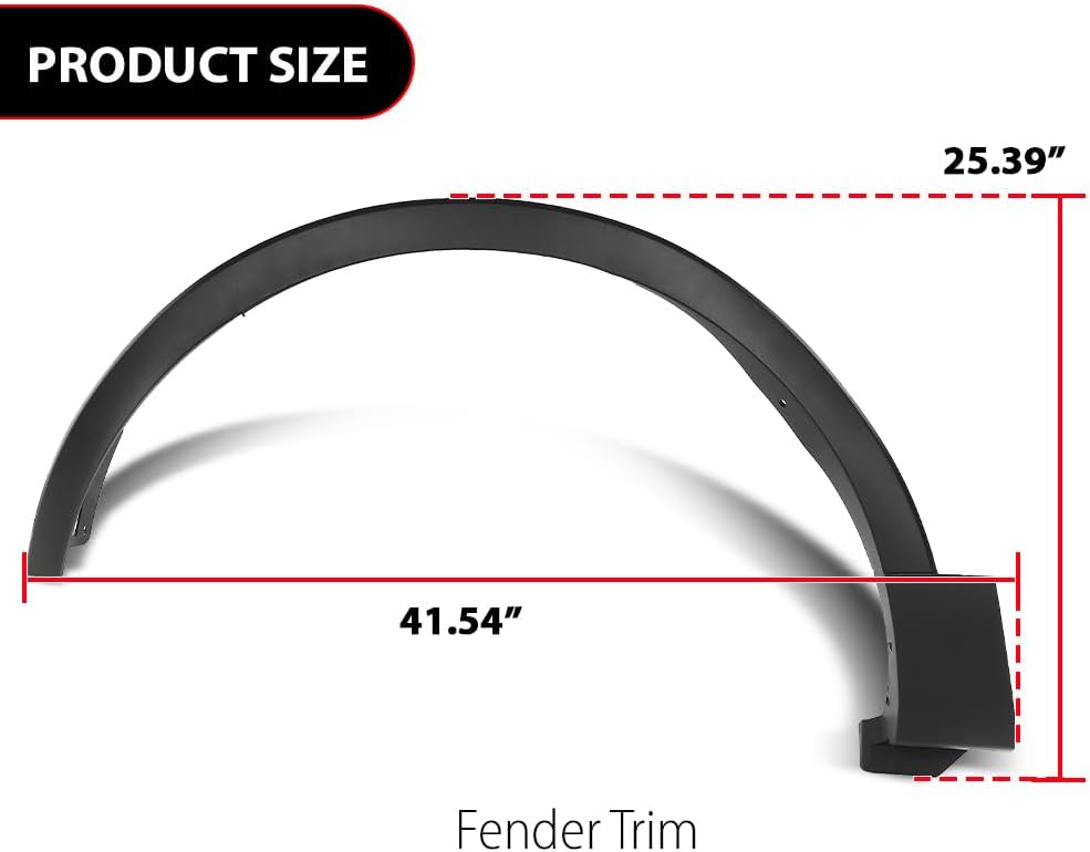 ANDPLAY Front Left & Right Fender Flares Wheel Trim Opening Molding Compatible with Ford Explorer/Police Interceptor Utility 2016-2019 FB5Z16038AB, FB5Z16039AB, FO1291130, FO1290130 Black