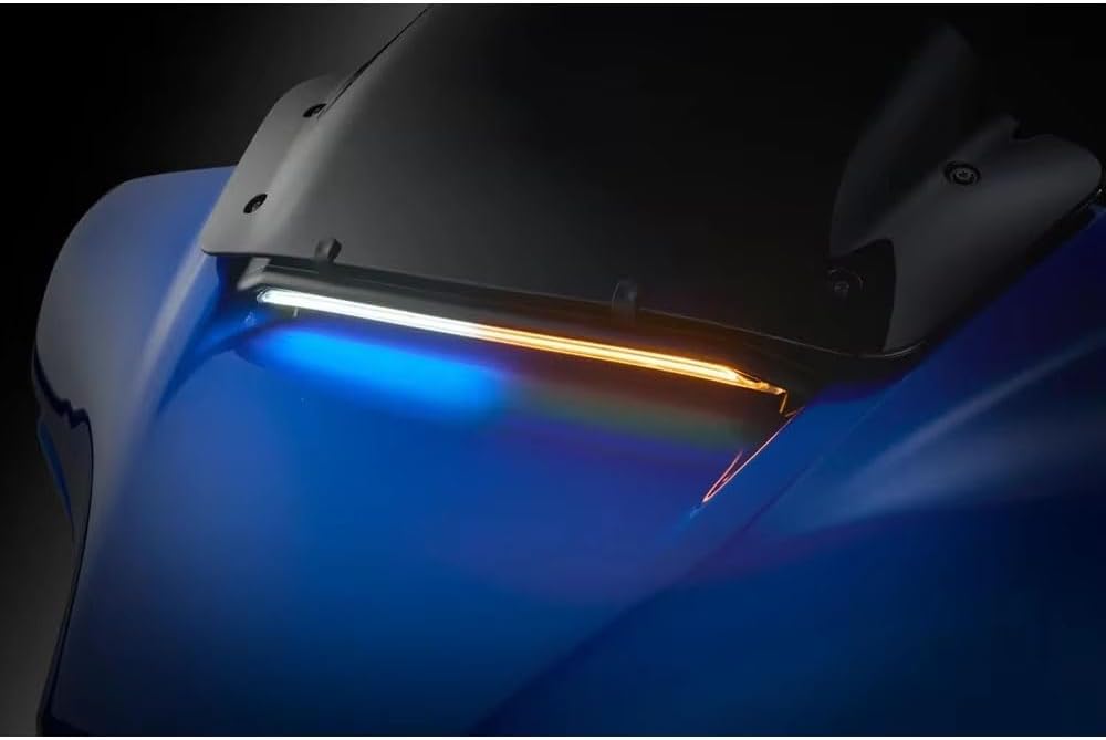 MOEXEXEX For Street Glide FLHX 2026 2025 2024 Windshield Center Fairing Vent Light LED Accent Running Light Front Fairing Trim