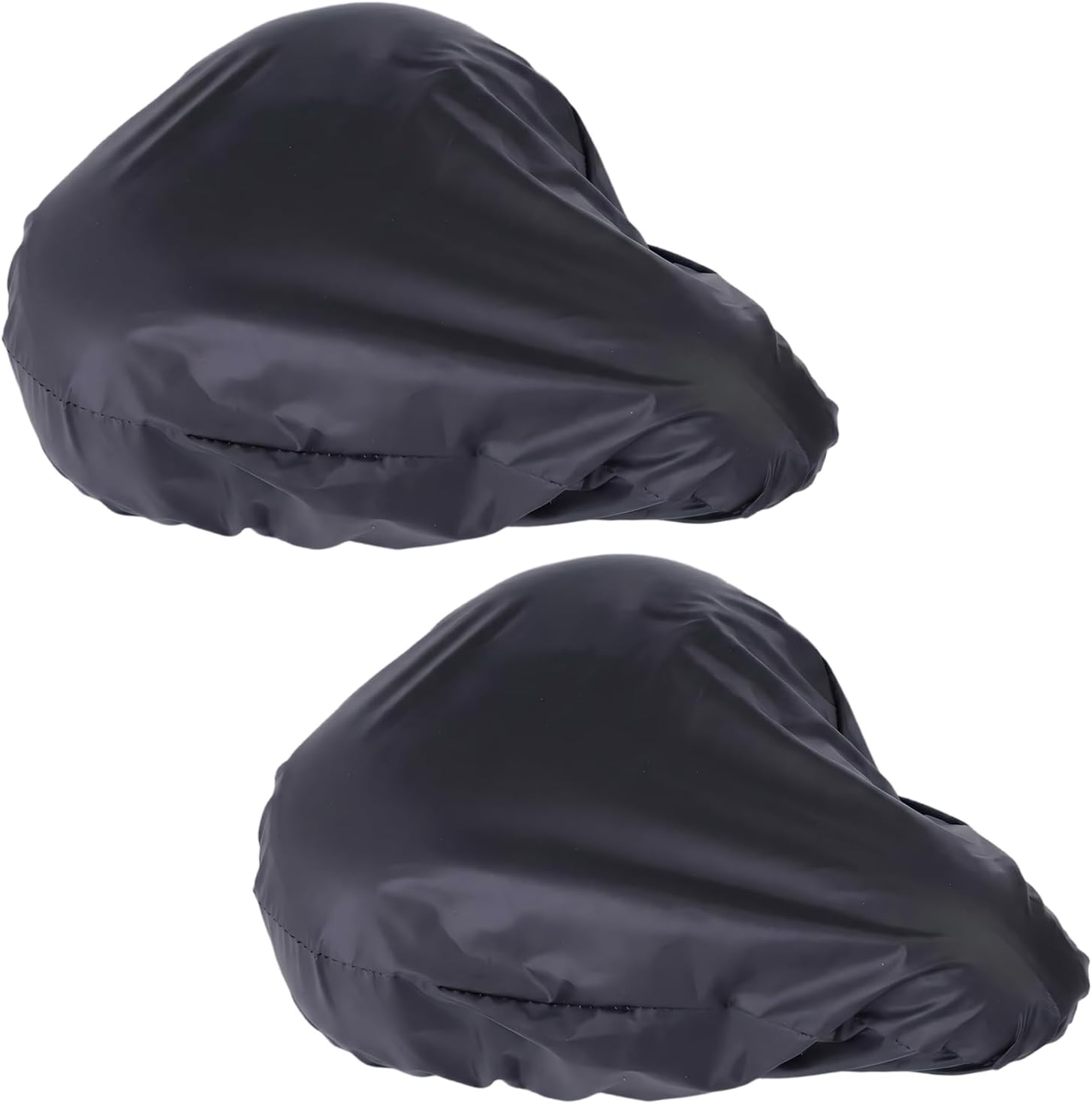 2 Pieces Black Universal Seat Cover with Elastic for Bike and Bicycle,Waterproof Seats Cushion Protection Multiple Rain Dustproof Cover Protector for Unisex Women Men, Outdoor Travel Accessories