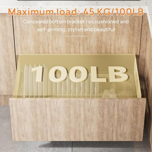 10 inch soft close undermount drawer slides for showing dimensions