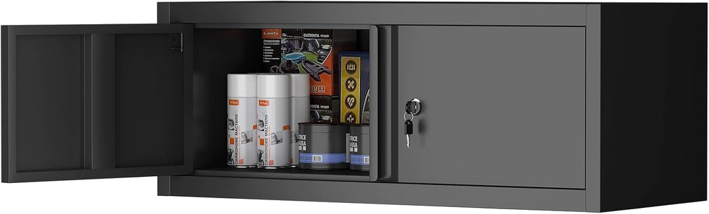 LUCYPAL Garage Storage Cabinet, Metal Wall Storage Cabinet