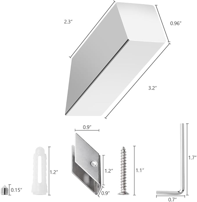 NINETREX Towel Hooks Chrome SUS 304 Stainless Steel 2 Pack Heavy Duty Modern - Image 2