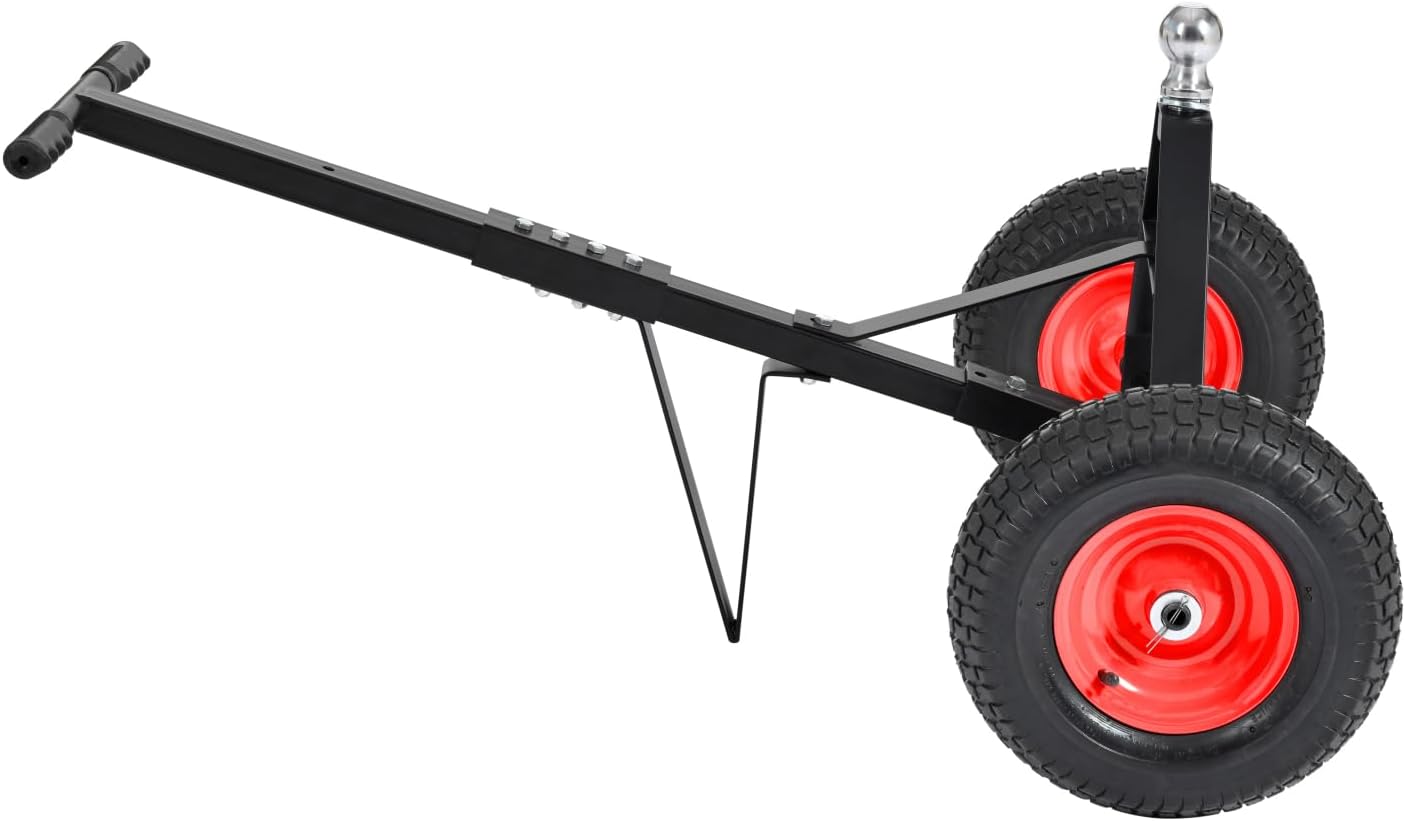 Geelife Trailer Dolly with 2 Inch Ball 600 Lbs Capacity for Moving Car Rv Boat Trailer, Great for Camping - Black - Iron - Versatile Compatibility - Camping