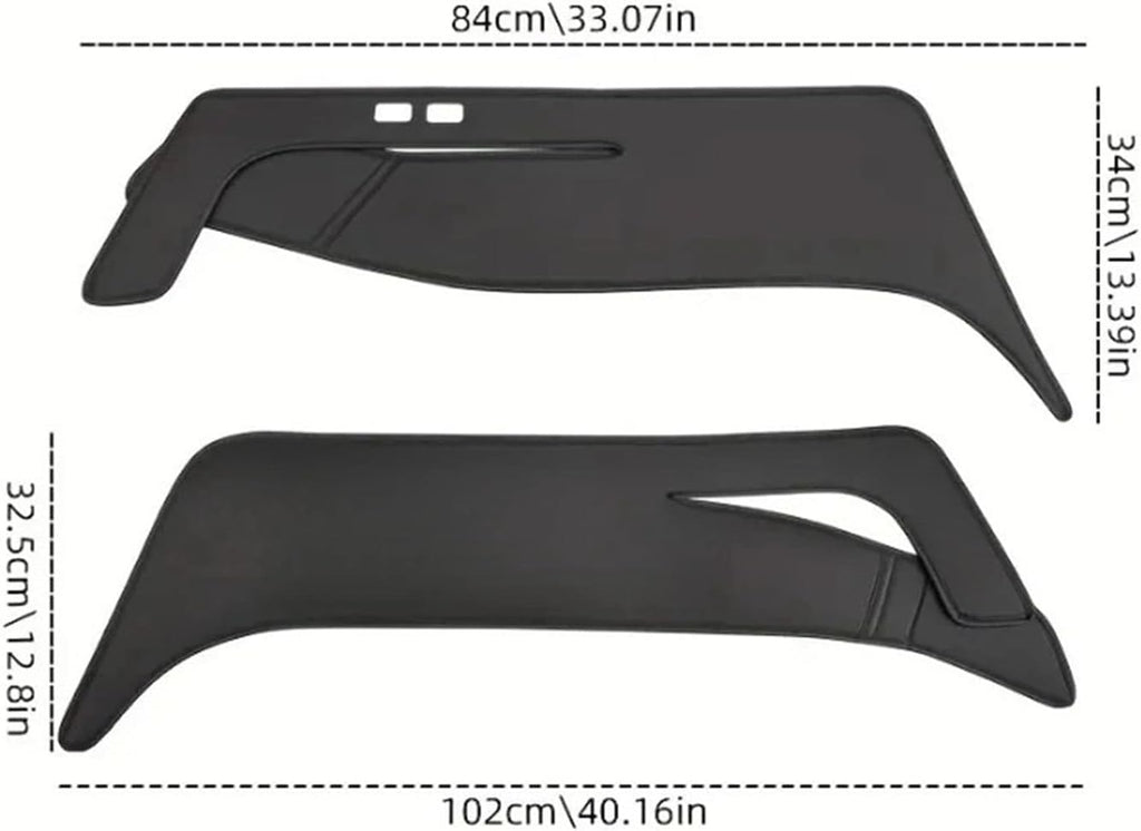Rear Trunk Both Side Guards Pad PU Leather Trunk Surface Corner Protective Cover Cargo Liner Pads，Compatible for Tesla Model Y