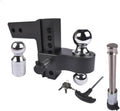 Adjustable Trailer Hitch Fits 2.5 Inch Receiver 6 Inch Drop Rise Heavy Duty Aluminum Drop Hitch 18500 LBS GTW