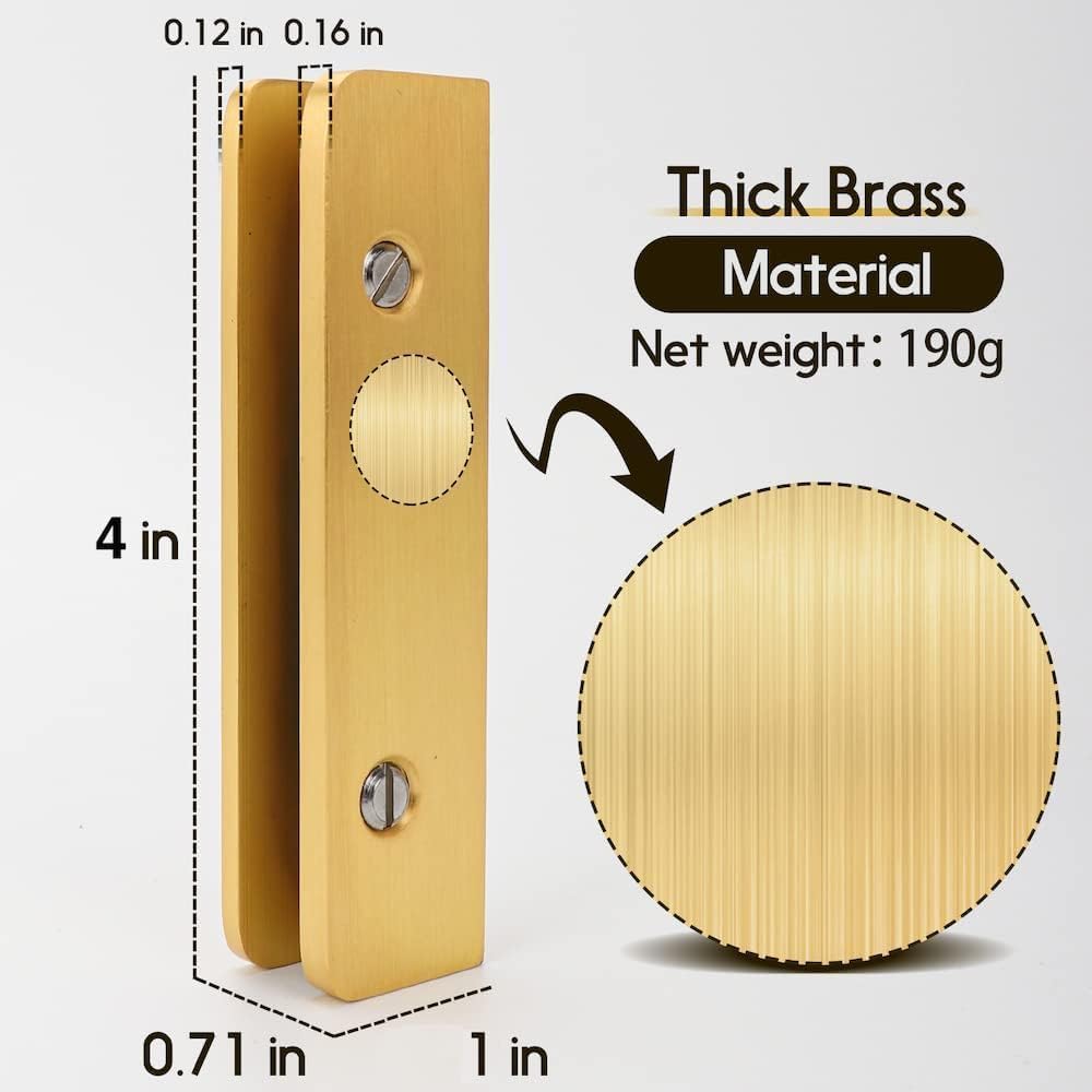 lukloy solid brass glass shelf bracket with 3 shown in use