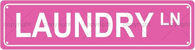 LAUNDRY LN Space Metal Tin Street Sign Bar Cafe Garage Cave Home Room Wall by Unknown