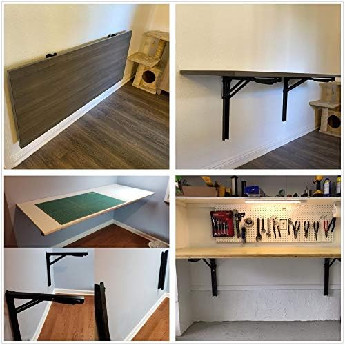 walmann 24" folding shelf brackets, collapsible brackets for, front angle view