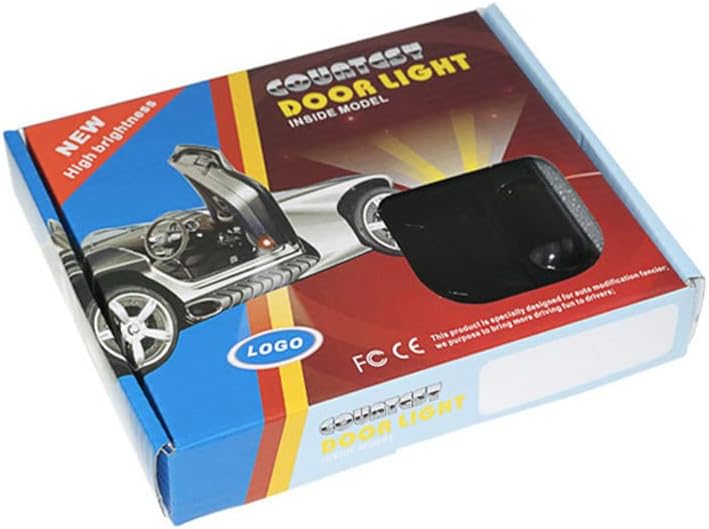 NewL 2Pcs Custom Logo LED Projector Car Door Step Courtesy Welcome Lights | Support custom any logo, Bright clear ghost shadow projection, universal car fit, Auto on/off with door opening & closing