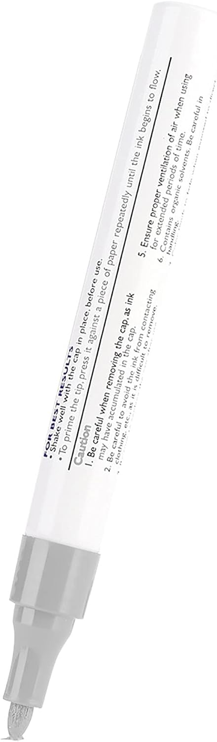 Qqmora Car Tire Paint Pen, Marking Pen Car Tire Paint Pen Not Easy to Fade Drying Tire Paint Pen (Silver Color),car paint supplies