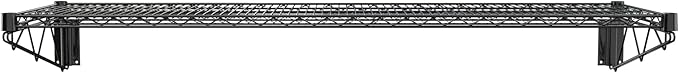 18" x 60" Black Epoxy Wire Wall Mount Shelf - Image 3