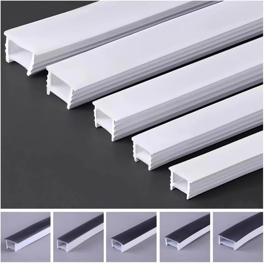 3 Meter Flexible Silicone Cover for WS2812 LED Strip - Soft and Bendable Neon Tube (Milky White/Black)