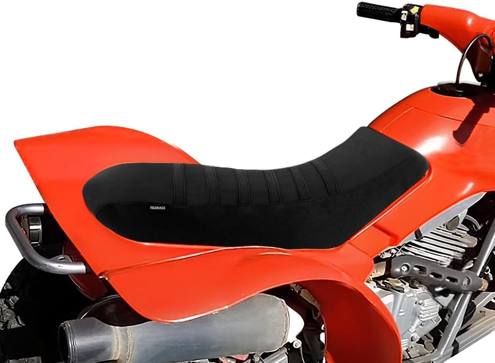 Non-Slip Gripper Seat Cover Fit for TRX 300 EX Sportrax 1993-2006 | PVC Leather Waterproof & Abrasion Resistant, Raised Center for Enhanced Grip, OEM Replacement, No Sponge Included