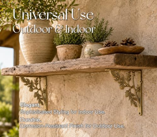 nach decorative shelf brackets, 4 pack of 7, close-up detail