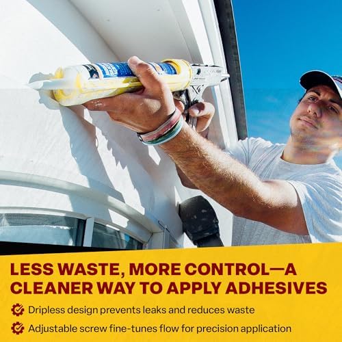 dripless brand dc600 dual component adhesive applicator | on a desk or shelf