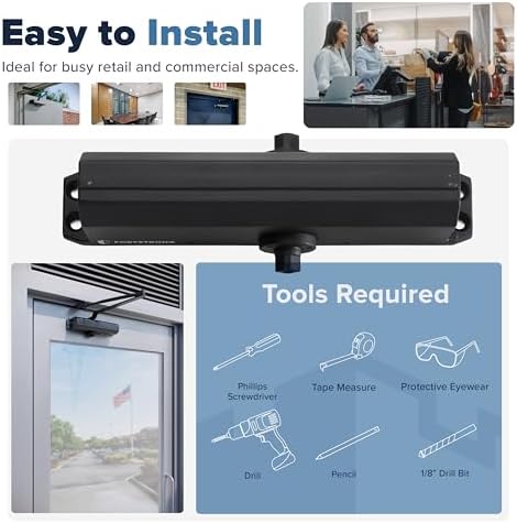 commercial door closer – heavy duty grade 1, front angle view