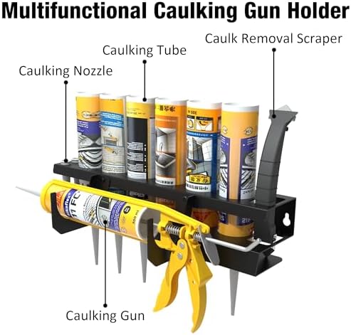 unitedpower caulking gun holder 6+1, wall mount hand, side view