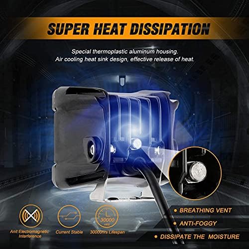 auxbeam fa series 3-inch led cubes offroad pod showing dimensions