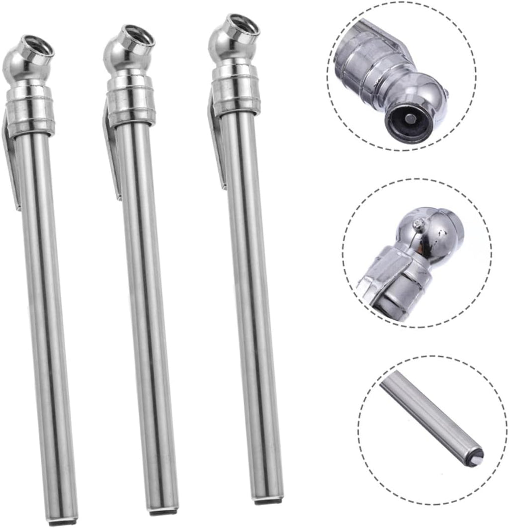 POPETPOP Portable Tire Pressure Gauge Pen 5pcs Silver Car Tire Pressure Gauge Pencil Automotive Repair Tool