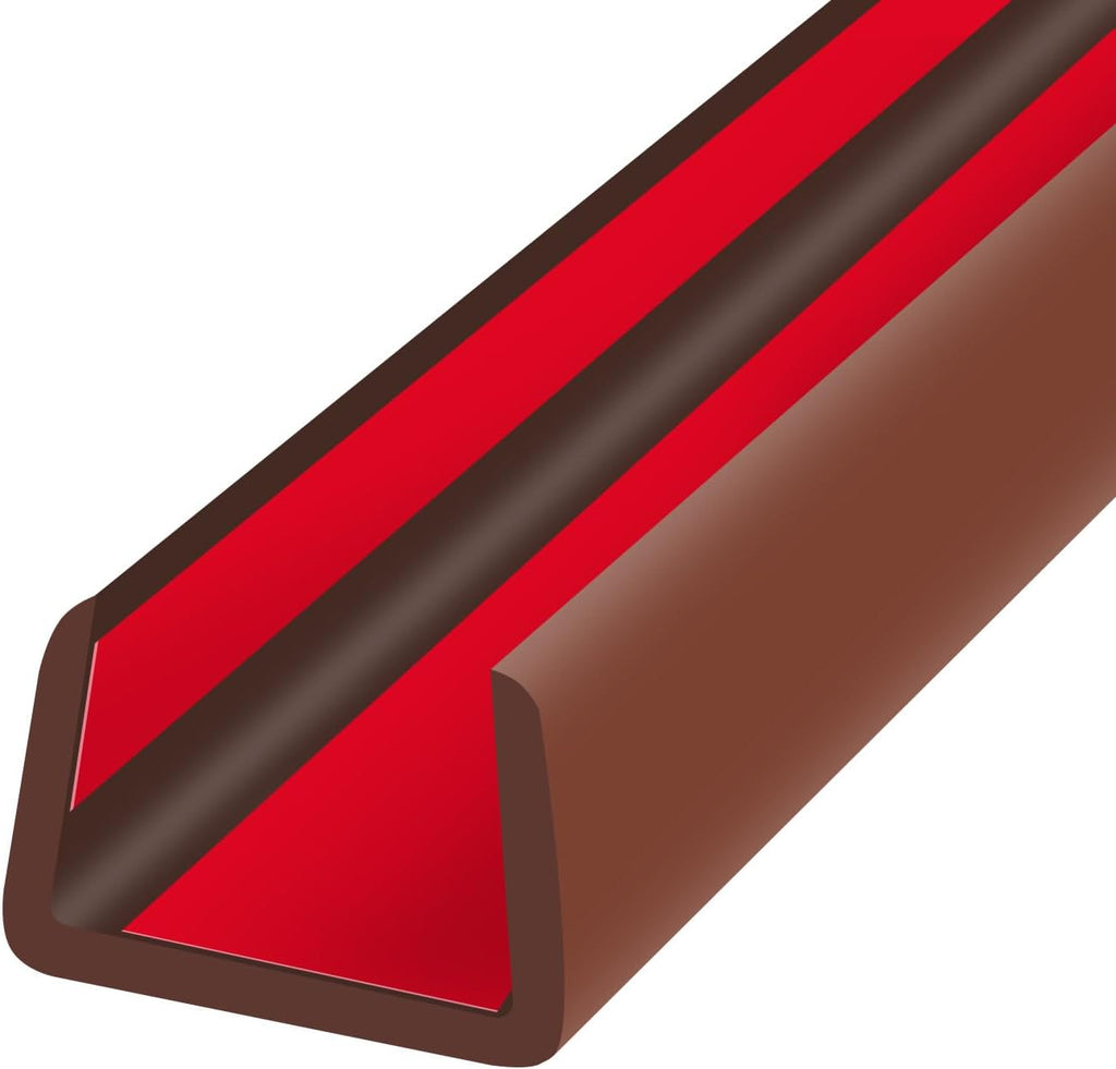 Rubber Edge Trim, Flexible Edge Banding, 1/2" U Channel Furniture Edge Protector