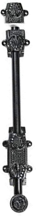 a29 slide bolts and gate latch, iron, black, main product view