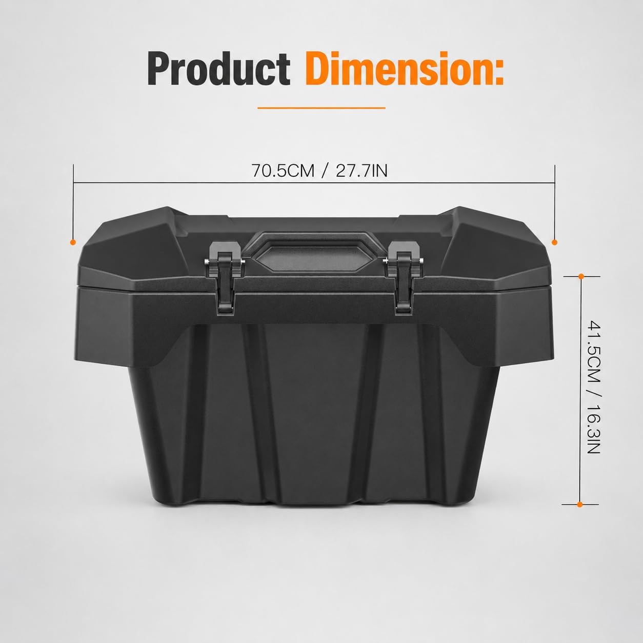 82QT Rear Cargo Box for Polaris RZR XP 1000 XP4 1000 2024-2026, Waterproof UTV Rear Bed Storage Box Replace #2889611