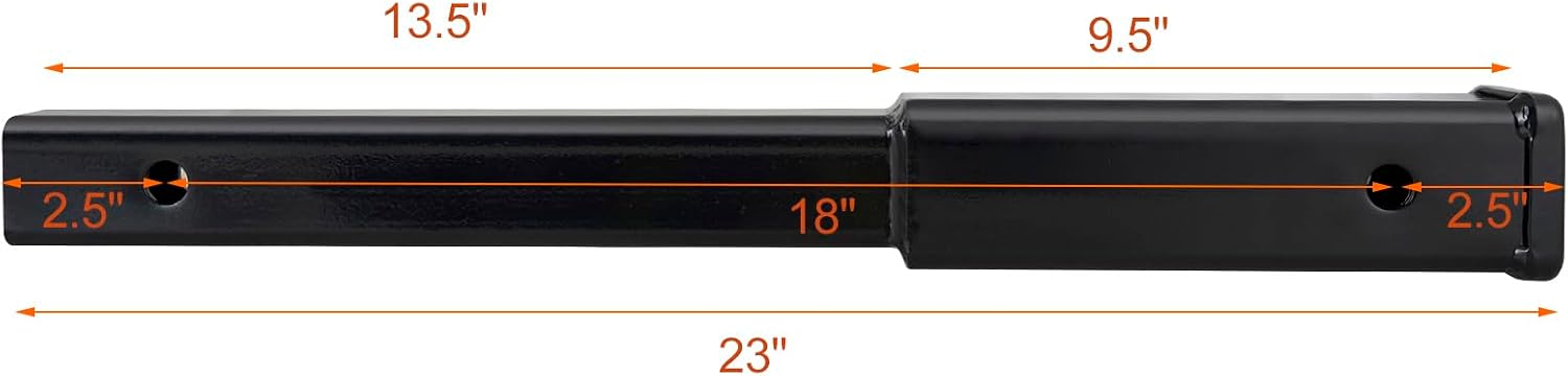 18" Hitch Extension 18 Inch Hitch Extension 18 Inch Hitch Extender for 2-Inch Receiver
